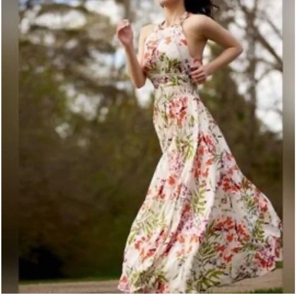 Abel the label Vienna floral halter tie back maxi dress - Picture 7 of 9